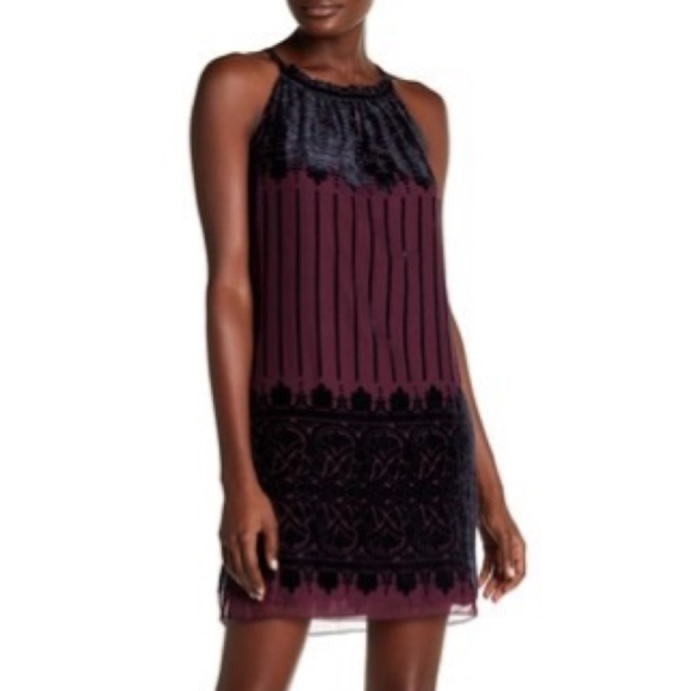 Max Studio Print Velvet Halter Dress-BRAND NEW!